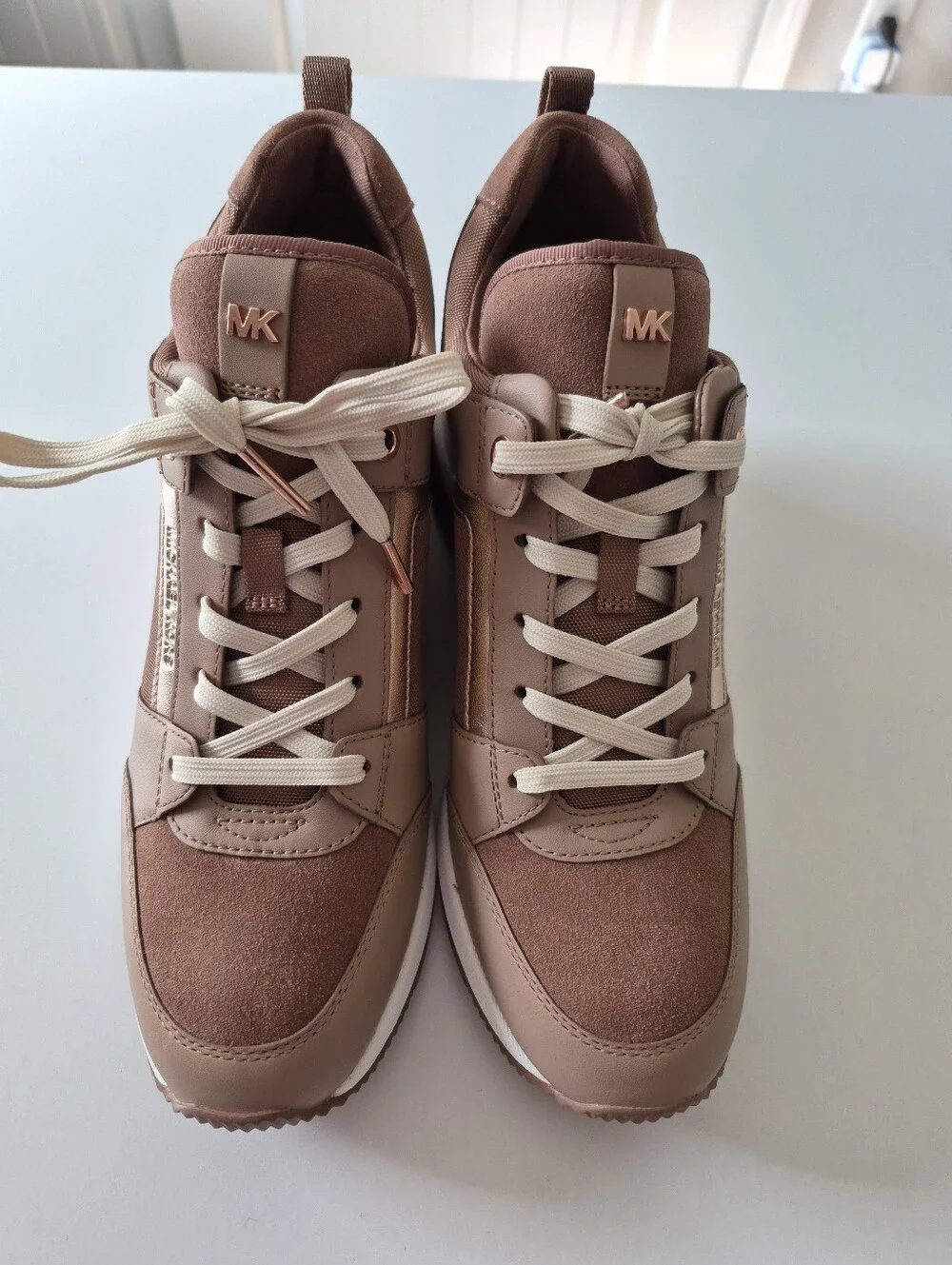Michael Kors Georgie Trainer Wedge Sneakers Rose Pink Sz 8.5
